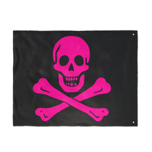 Load image into Gallery viewer, Neon Pink Pirate Skull and Crossbones Flag Double-Sided - Multiple Sizes
