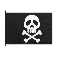 Load image into Gallery viewer, Jolly Roger Pirate Flag — Double-Sided Skull &amp; Crossbones Banner
