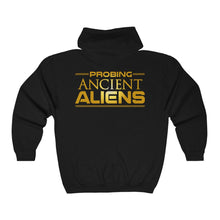 Load image into Gallery viewer, Probing Ancient Aliens Full Zip Hooded Sweatshirt
